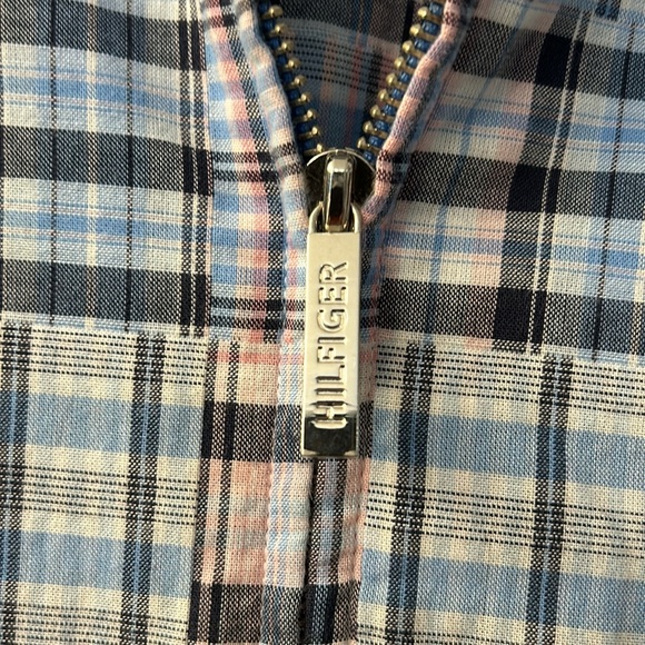 TOMMY HILFIGER plaid, hooded jacket, size L - Picture 4 of 5